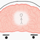 man standing in brain